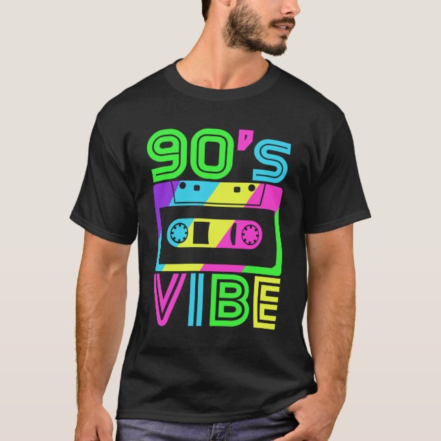 Camiseta This Is My 90s Vibe Tee 80's 90's Party  T-Shirt (Anverso)
