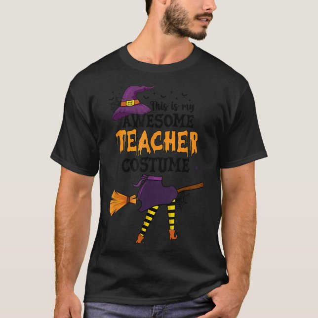 Camiseta This Is My Awesome Teacher Costume Halloween Funny (Anverso)
