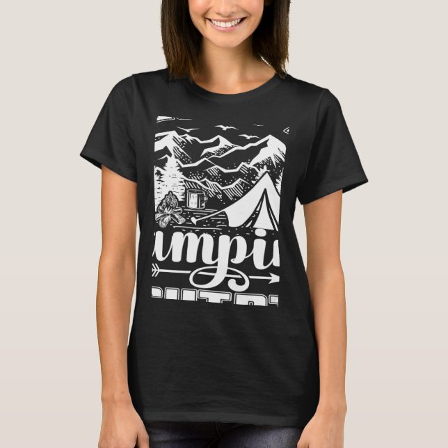 Camiseta This Is My Camping Camper vintage (Anverso)