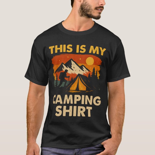 Camiseta This Is My Camping Shirt Hiking Campfire Camper (Anverso)