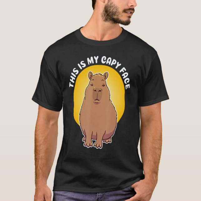 Camiseta This is my Capy face Quote  Animal Cute Capybara (Anverso)