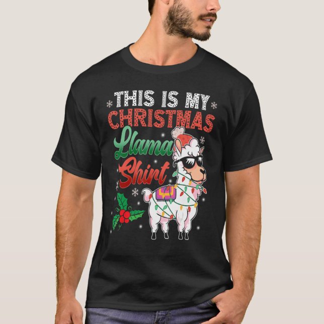Camiseta This Is My Christmas Llama   Llama Christmas (Anverso)