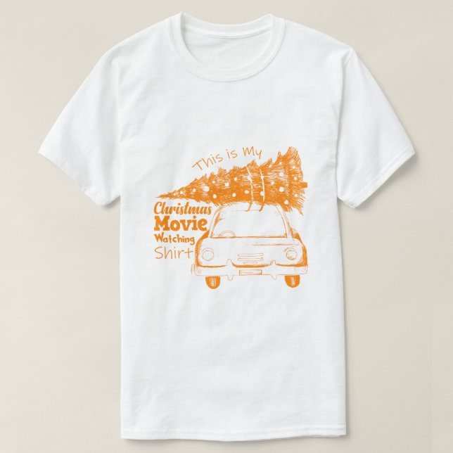 Camiseta "This is My Christmas Movie Watching Shirt" Quote (Diseño del anverso)