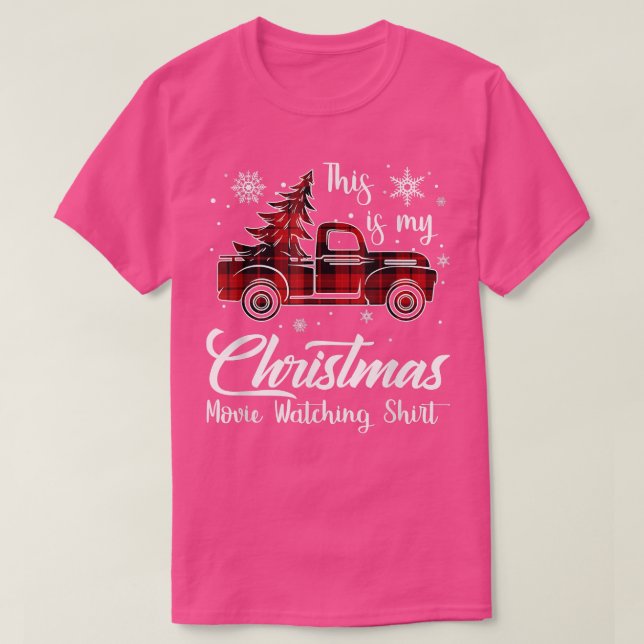 Camiseta This Is My Christmas Movie Watching Shirt Tree Tru (Diseño del anverso)