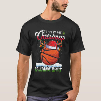 Camiseta This Is My Christmas Pajama Basketball Christmas L