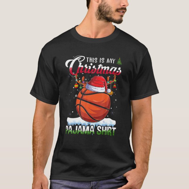 Camiseta This Is My Christmas Pajama Basketball Christmas L (Anverso)