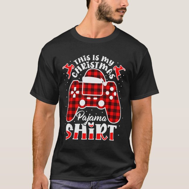 Camiseta This Is My Christmas Pajama Gamer Shirt Christmas  (Anverso)