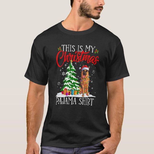 Camiseta This Is My Christmas Pajama German Shepherd Christ (Anverso)