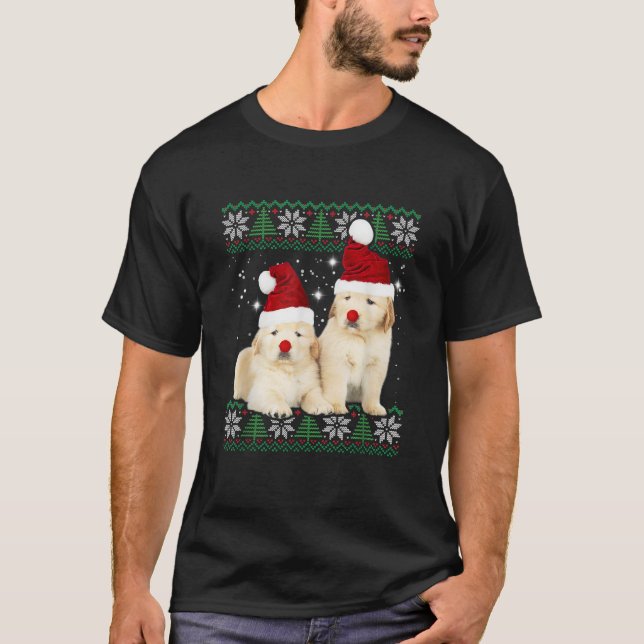 Camiseta This Is My Christmas Pajama Golden Retriever Dog L (Anverso)