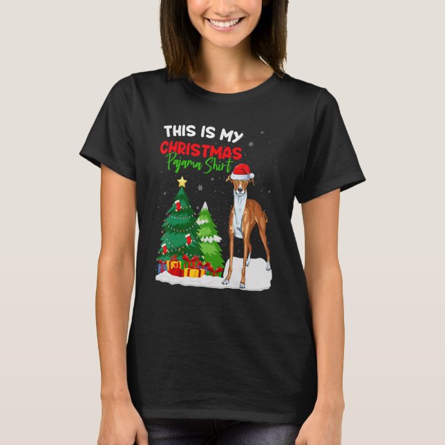 Camiseta This Is My Christmas Pajama  Greyhound Dog Owner (Anverso)