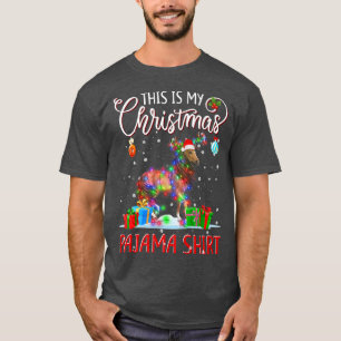 Camiseta This is My Christmas Pajama Horses Christmas Ligh