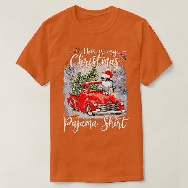 Camiseta This Is My Christmas Pajama Japanese Chin Xmas Dog (Diseño del anverso)