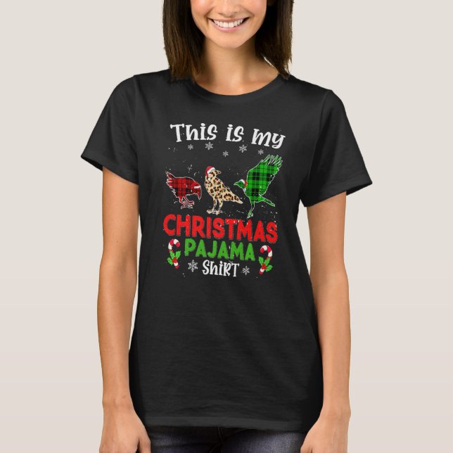 Camiseta This Is My Christmas Pajama Raven Animals Leopard  (Anverso)