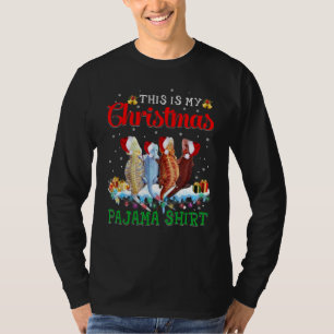 Camiseta This Is My Christmas Pajama Santa Bearded Dragon X