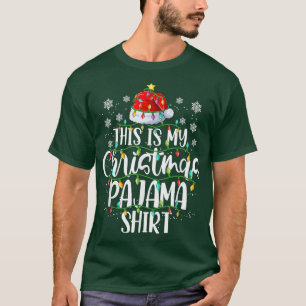 Camiseta This Is My Christmas Pajama Santa Hat Christmas L