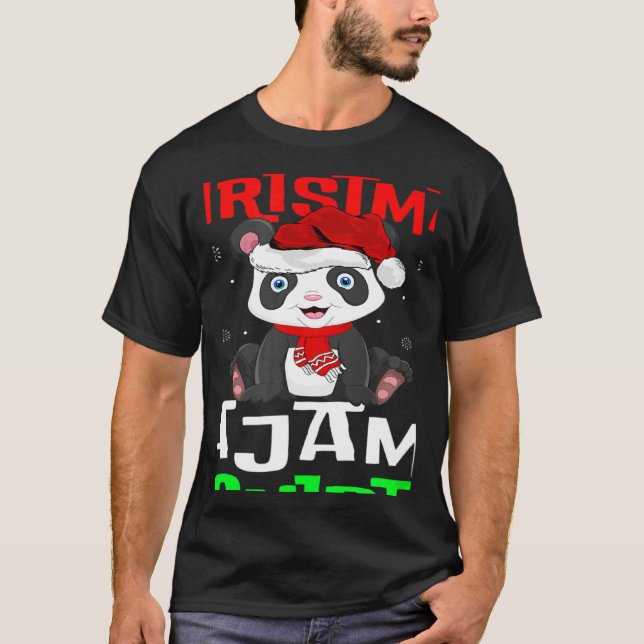 Camiseta This Is My Christmas Pajama  Santa Hat Panda Xmas (Anverso)