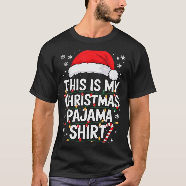 Camiseta This Is My Christmas Pajama Shirt Adult Xmas Pjs M (Anverso)