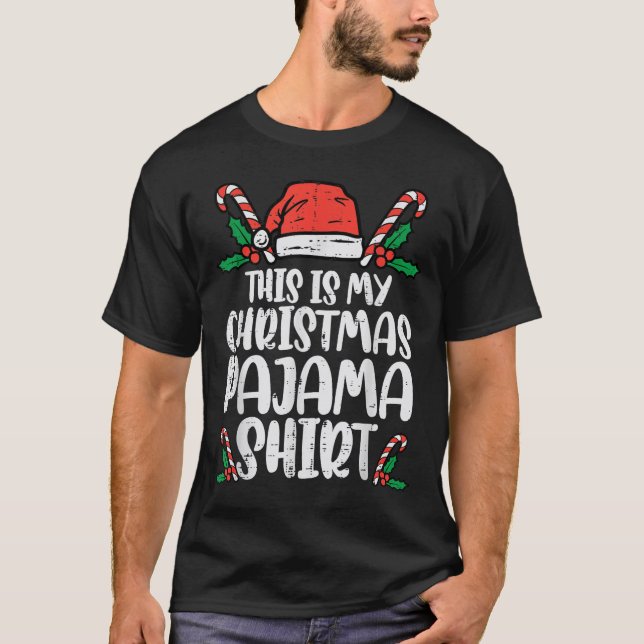 Camiseta This Is My Christmas Pajama Shirt Funny Xmas Pjs M (Anverso)