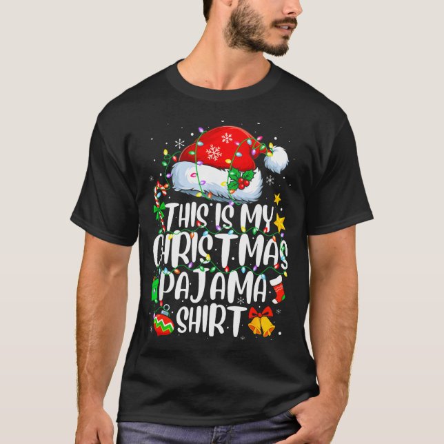 Camiseta This Is My Christmas Pajama Shirt Funny Xmas Pjs M (Anverso)