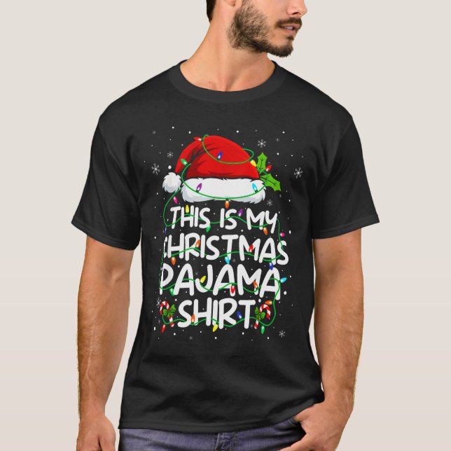 Camiseta This Is My Christmas Pajama Shirt Funny Xmas Pjs M (Anverso)