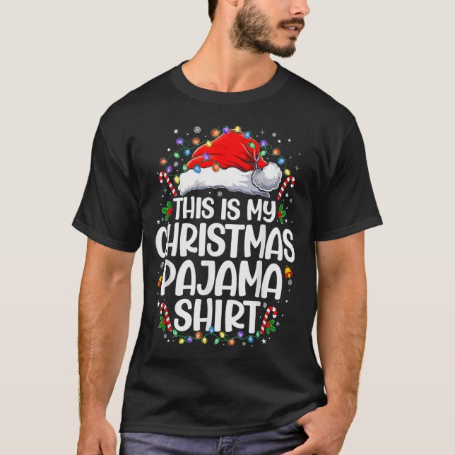 Camiseta This Is My Christmas Pajama Shirt Funny Xmas Pjs M (Anverso)