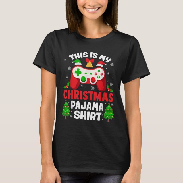 Camiseta This Is My Christmas Pajama Shirt Video Gamer Gami (Anverso)