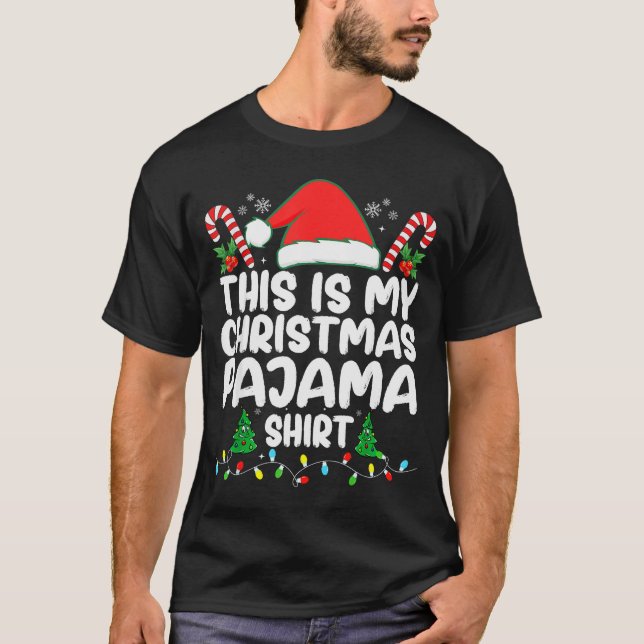 Camiseta This Is My Christmas Pajama Shirt Xmas Pjs Men Wom (Anverso)