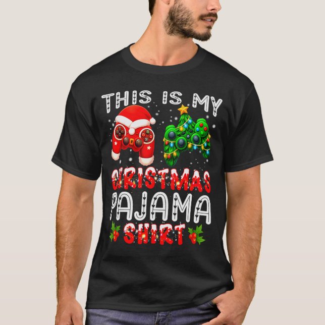 Camiseta This Is My Christmas Pajama Shirts Controller Pjs  (Anverso)