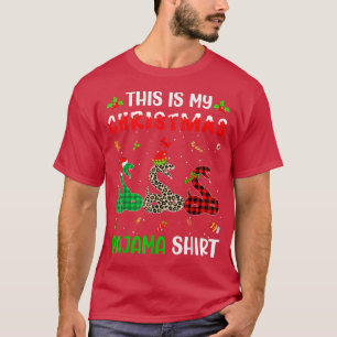 Camiseta This Is My Christmas Pajama Snake Xmas Tree Animal