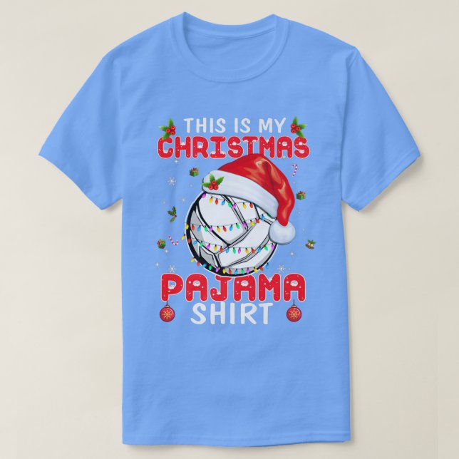 Camiseta This Is My Christmas Pajama  Volleyball Xmas Light (Diseño del anverso)