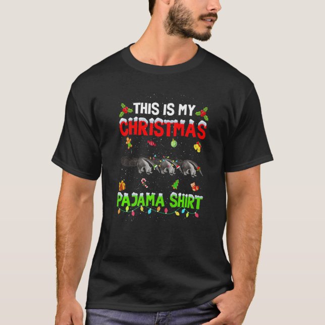 Camiseta This Is My Christmas Pajama Xmas Anteater Squad (Anverso)