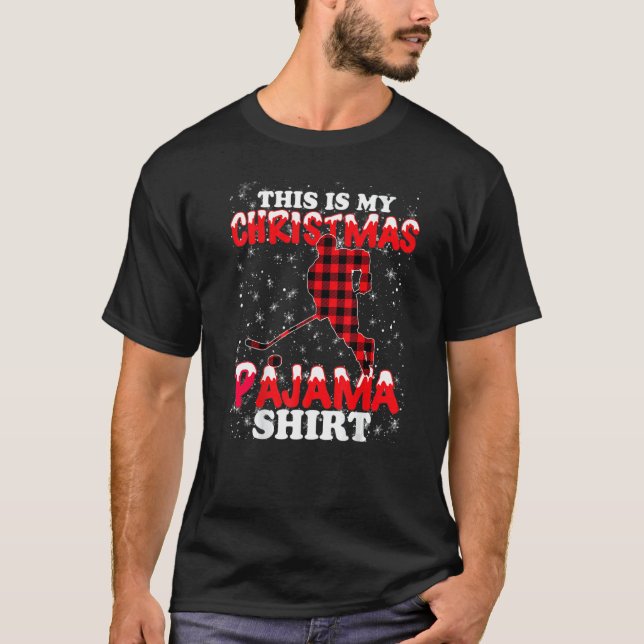 Camiseta This Is My Christmas Pajama Xmas  Ice Hockey (Anverso)