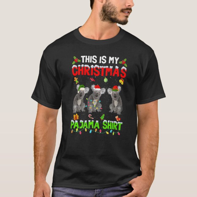 Camiseta This Is My Christmas Pajama Xmas Koala Squad (Anverso)