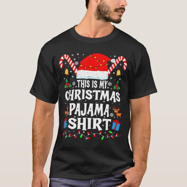 Camiseta This Is My Christmas Pajama Xmas Pjs Men Women Fun (Anverso)