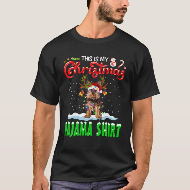 Camiseta This Is My Christmas Pajama Yorkshire Christmas Li (Anverso)