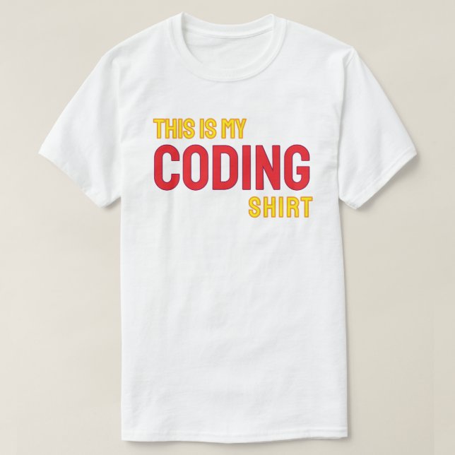 Camiseta This is my coding shirt (Diseño del anverso)