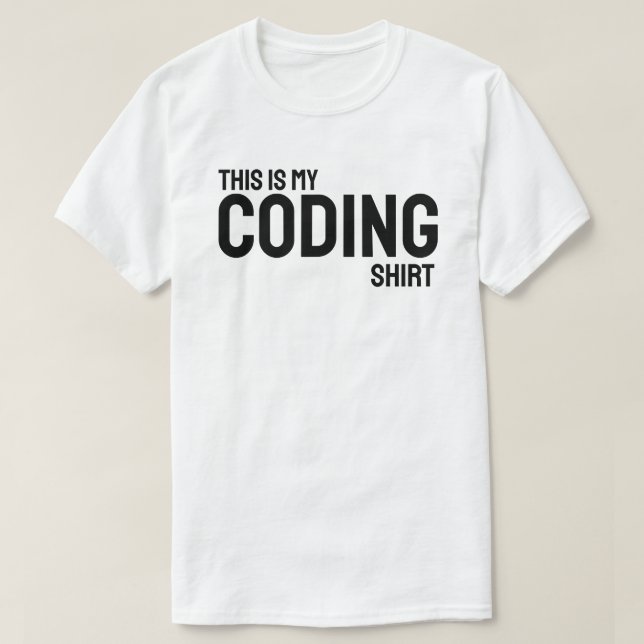 Camiseta This is my coding shirt (Diseño del anverso)