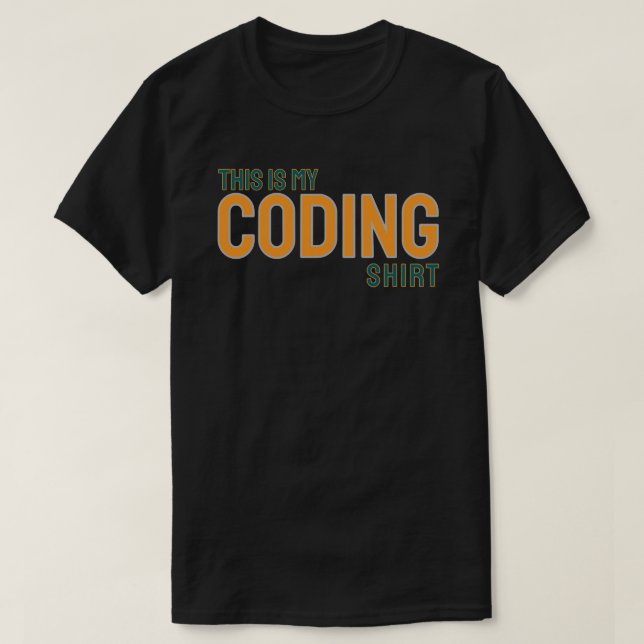 Camiseta This is my coding shirt (Diseño del anverso)