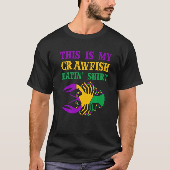 Camiseta This Is My Crawfish Eating T-Shirt New Orleans Mar (Anverso)