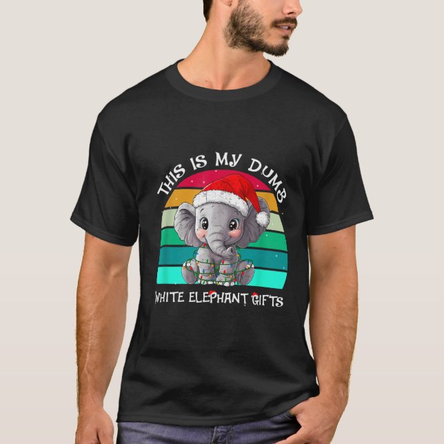 Camiseta This Is My Dumb White Elephant Christmas Xmas Unde (Anverso)