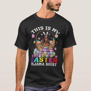 Camiseta This Is My Easter Pajama Irish Setter Bunny Eggs