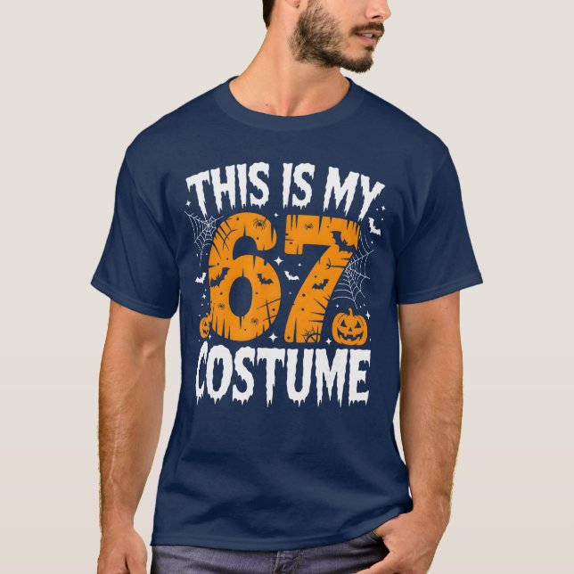 Camiseta This is My Halloween 67 Costume Lazy Brainrot Meme (Anverso)