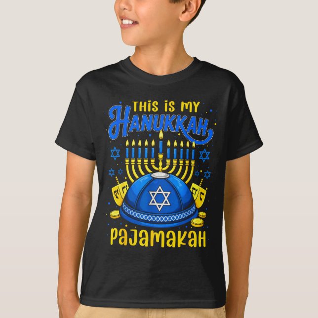 Camiseta This Is My Hanukkah Pajamakah For Jewish Christmas (Anverso)