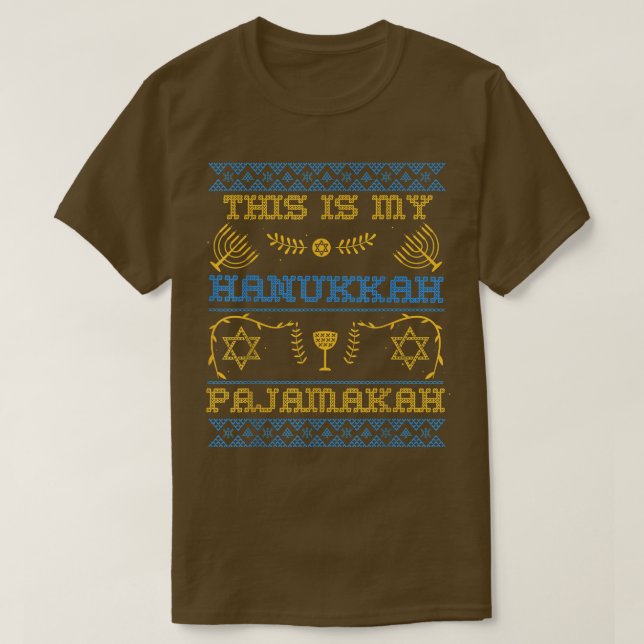 Camiseta This Is My Hanukkah Pajamakah Funny Jewish T-Shirt (Diseño del anverso)