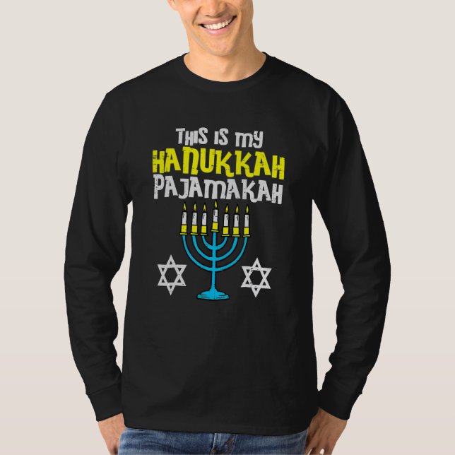 Camiseta This Is My Hanukkah Pajamakah Menorah Chanukah Jew (Anverso)