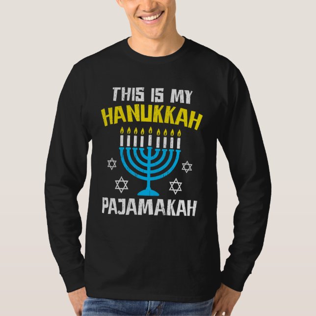 Camiseta This Is My Hanukkah Pajamakah Menorah Chanukah Paj (Anverso)