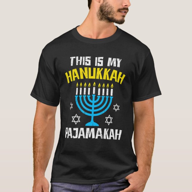 Camiseta This Is My Hanukkah Pajamakah Menorah Chanukah Paj (Anverso)