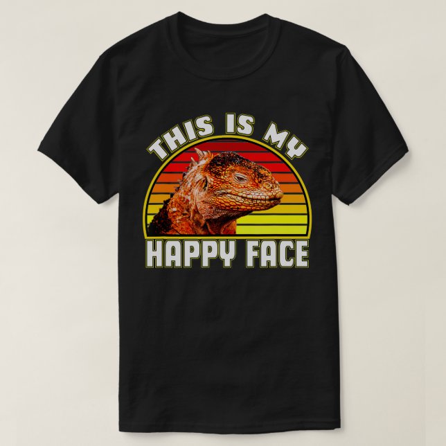 Camiseta This Is My Happy Face Bearded Dragon  (Diseño del anverso)