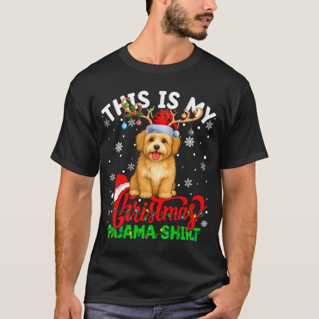 Camiseta This Is My Havanese Dog Ugly Christmas Pajama Swea (Anverso)