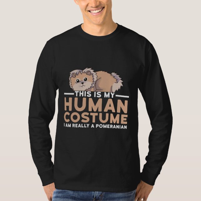 Camiseta This Is My Human Costume I M Really A Pomeranian D (Anverso)